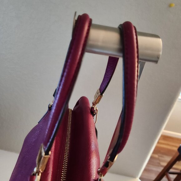 Euc Coach Madison Cranberry Leather Mini Shoulder Bag Handbag - Picture 9 of 15